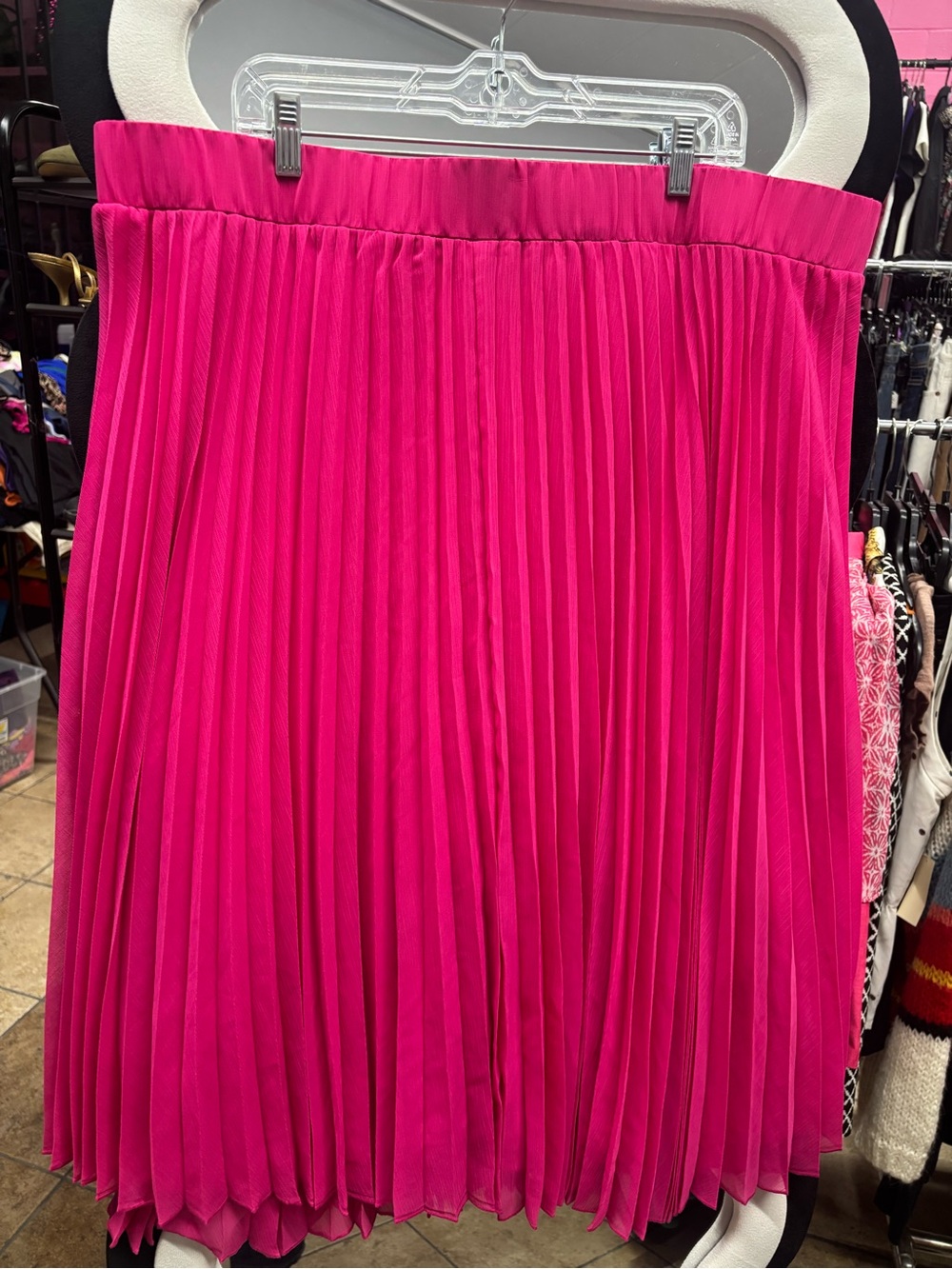 LANE BRYANT Hot Pink Pleated Skirt
